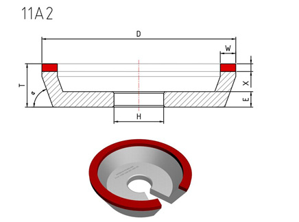 Vitrified diamond grinding wheels for PCD & PCBN tools