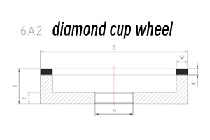 drawing of diamond cup wheel