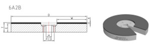 6A2B double sided grinding disc