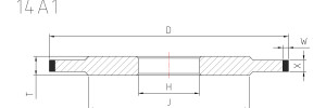 14A1 diamond bruting wheel