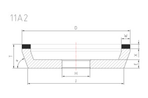 drawing of vitrified diamond grinding wheel