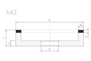 drawing of diamond grinding wheel