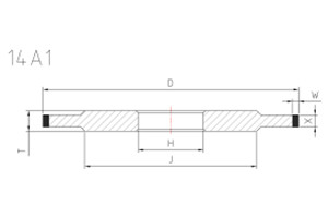 14A1 diamond wheel drawing