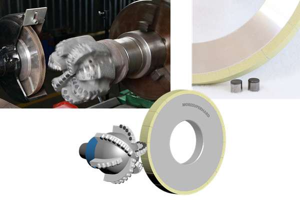 Cylindrical diamond grinding wheel for pdc