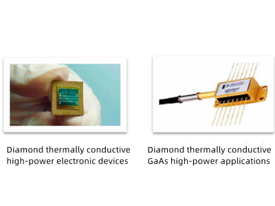 Diamond thermally conductive GaAs high-power applications